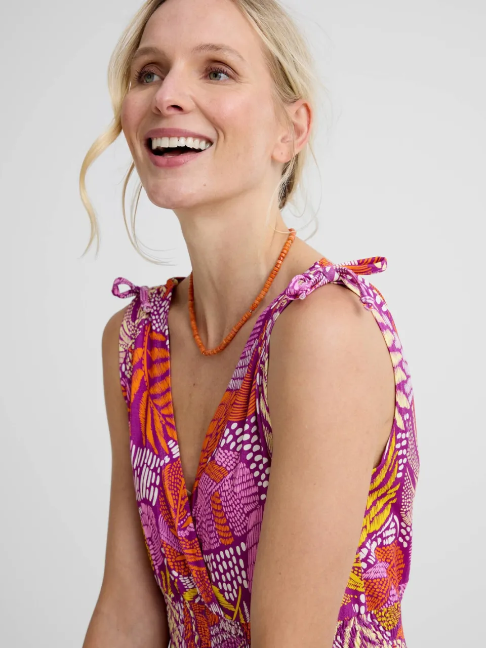 Geisha midi jurk roze, foto 3