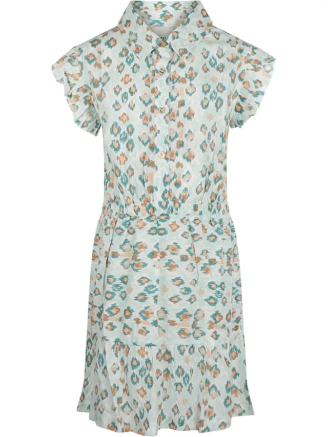 No Way Monday Meisjes Jurk ss-Licht aqua