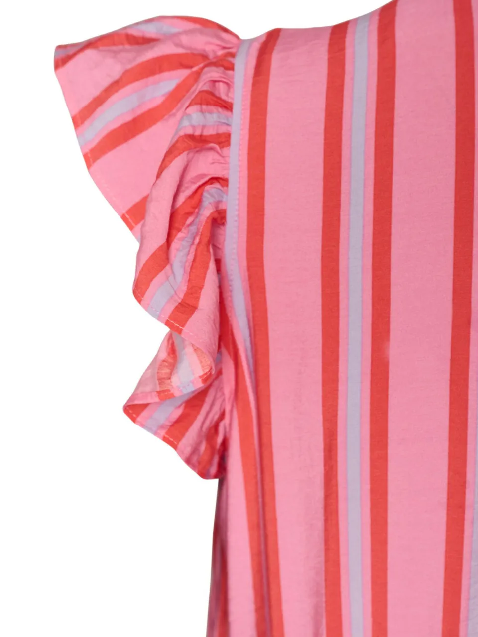 Zizzi gestreepte blousejurk roze, foto 6
