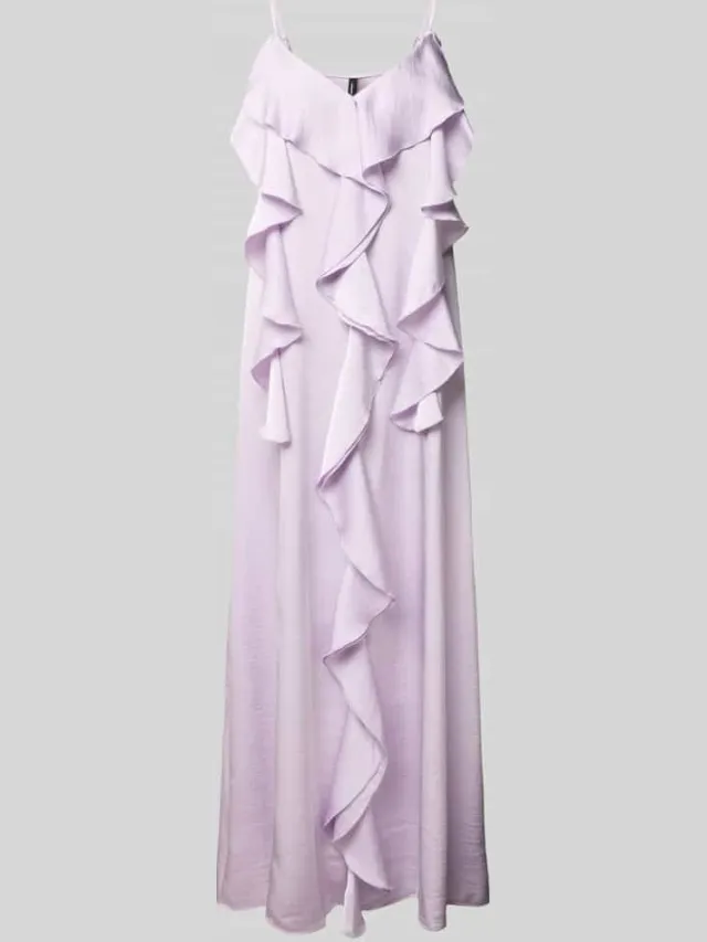 Vero Moda midi-jurk met ruches model 'ELLEN' lila, foto 2