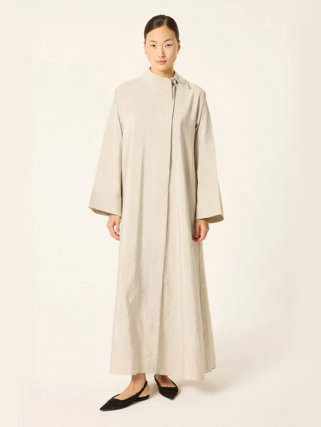 TOUCHÉ PRIVÉ Maxi-jurk met brede hals - Stone - Dames