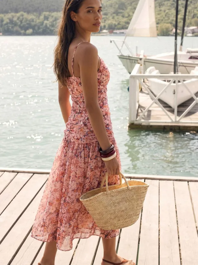 Trendyol TRENDYOLMİLLA Dames Meerkleurig Bloemen Maxi Mouwloos Skater Jurken veelkleurig, foto 2
