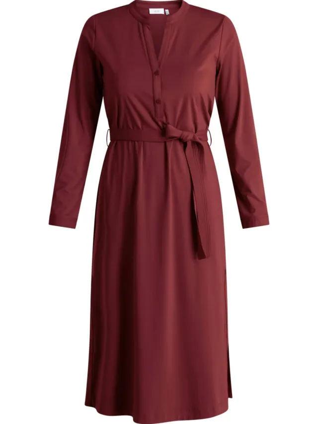 Yest Curve blousejurk travelstof Plus Size - rood