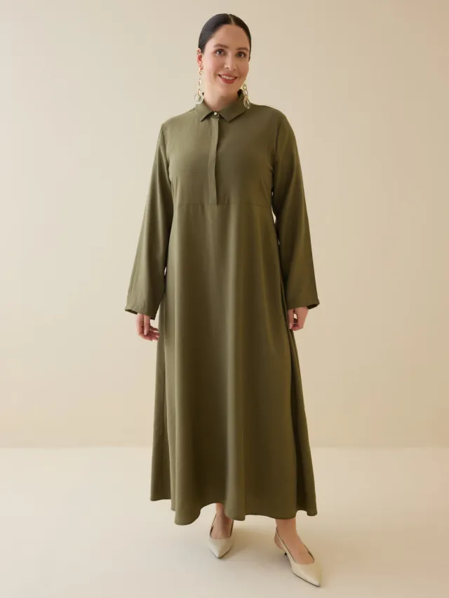 Alia Plus Size Dress Alia Kaki