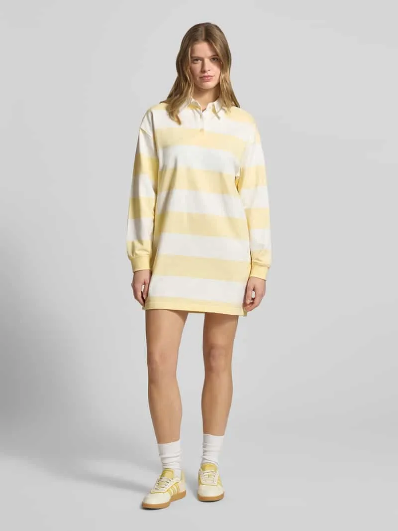 Calvin Klein Mini-jurk met polokraag model 'Varsity' Wit