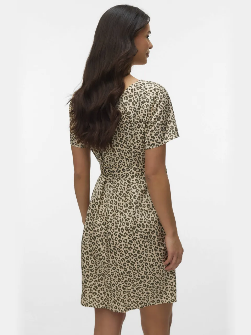 Vero Moda Vmmidalia wikkeljurk panterprint bruin, foto 4