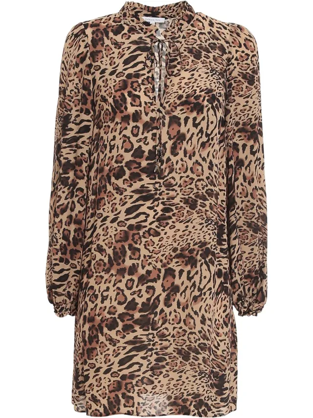 Patrizia Pepe • korte bruine leo jurk • maat 34 (IT40)