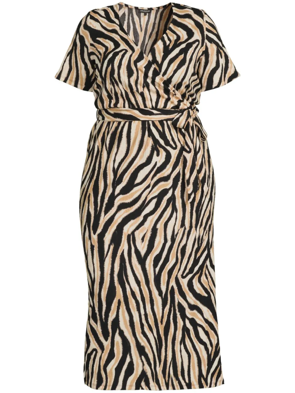 GREAT LOOKS crinkle overslagjurk met zebraprint multi, foto 2