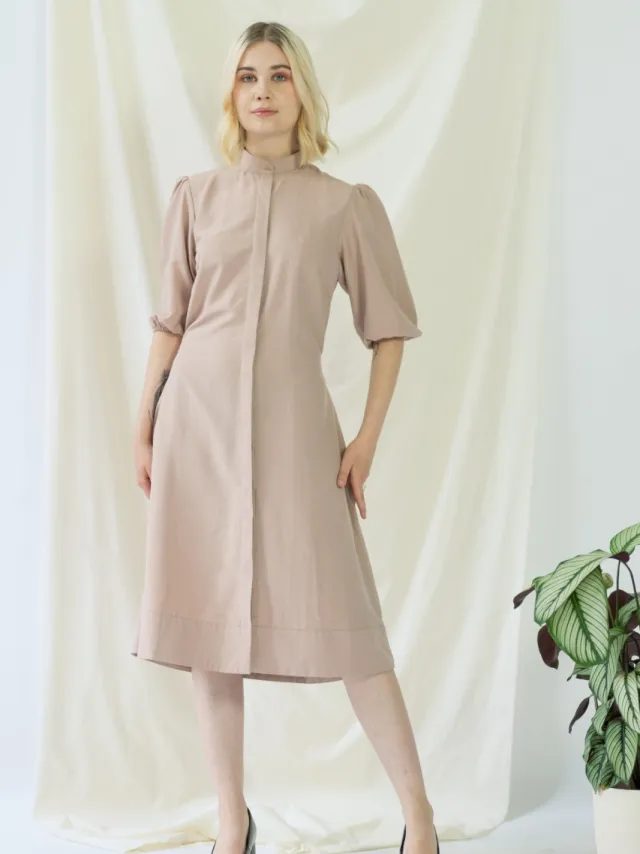 AYANI dames vegan Blousejurk Melanie Roze Lichtroze