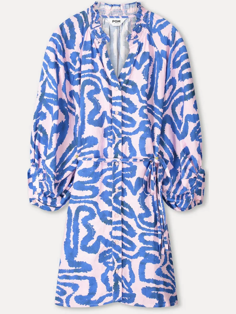 POM Amsterdam Waves zomerjurk blauw roze, foto 2