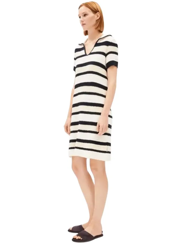 ARMEDANGELS Dames haakjurk ARMEDANGELS Paolinaa raw white-night sky
