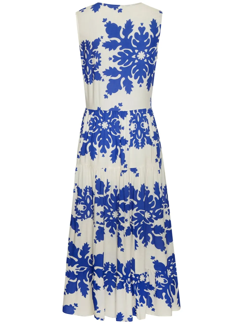 Maxi-jurk crème/blauw bedrukt, foto 3