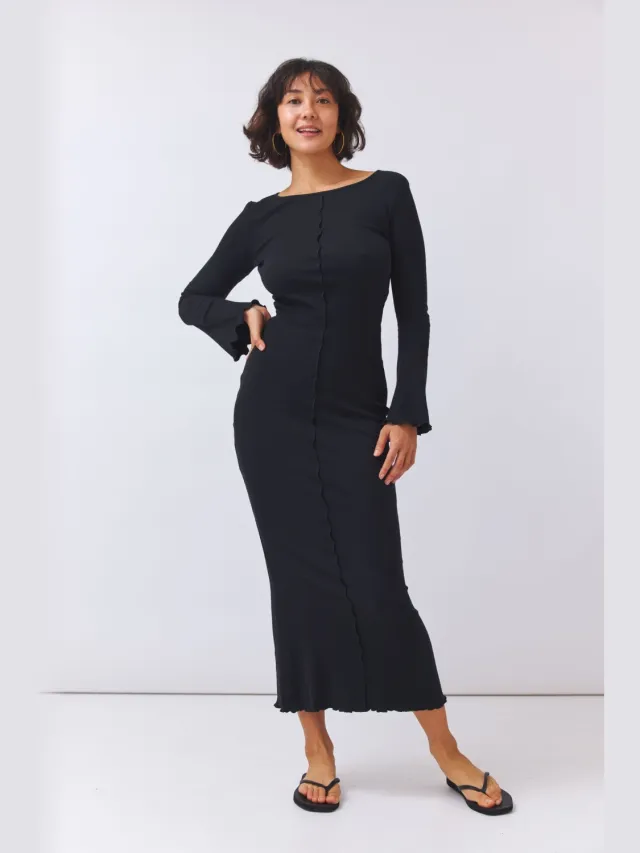 Baìge the Label dames vegan Jurk Bastienne Zwart