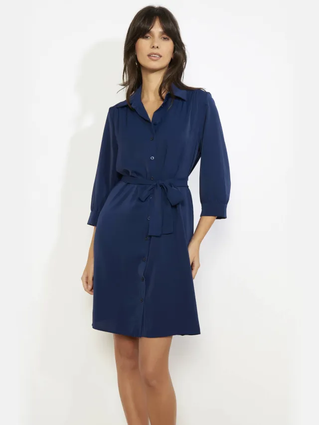 LOLALIZA blousejurk donkerblauw