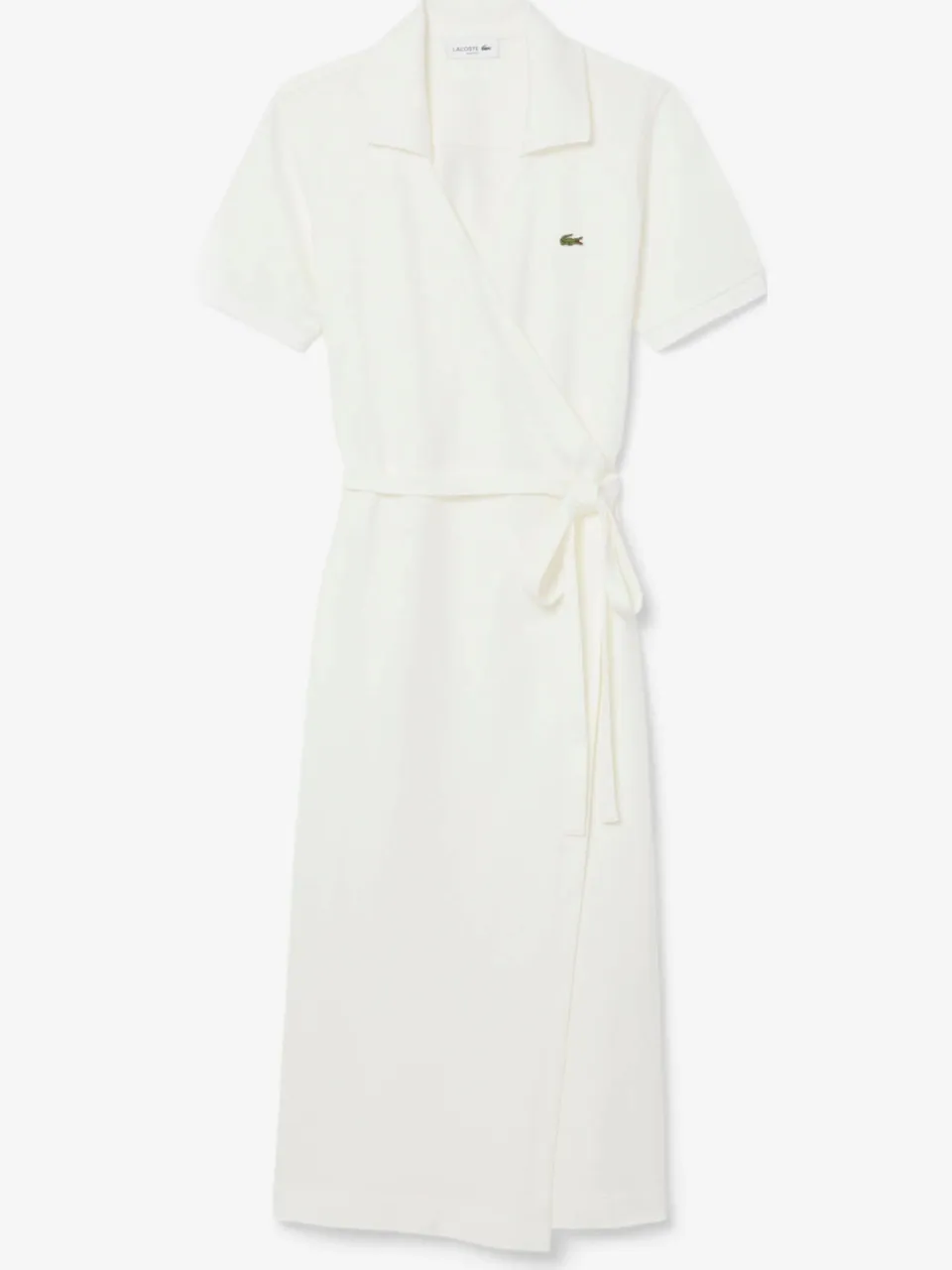 Lacoste wikkel-/overslagjurk ecru, foto 2