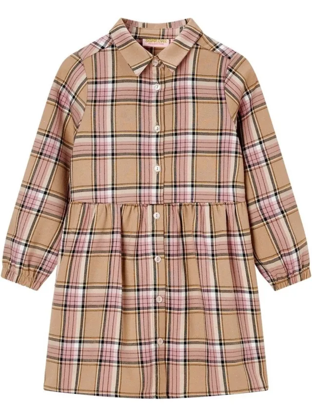 Someone Meisjes jurk - Donker beige