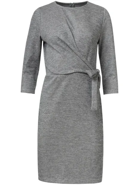 Smashed Lemon Damesstijlvolle jurk met lurex grijs
