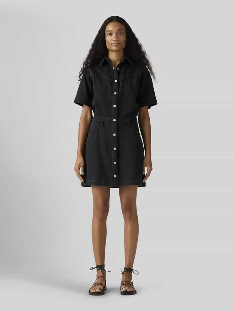 Levi's Denimjurk met knoopsluiting van puur katoen Zwart
