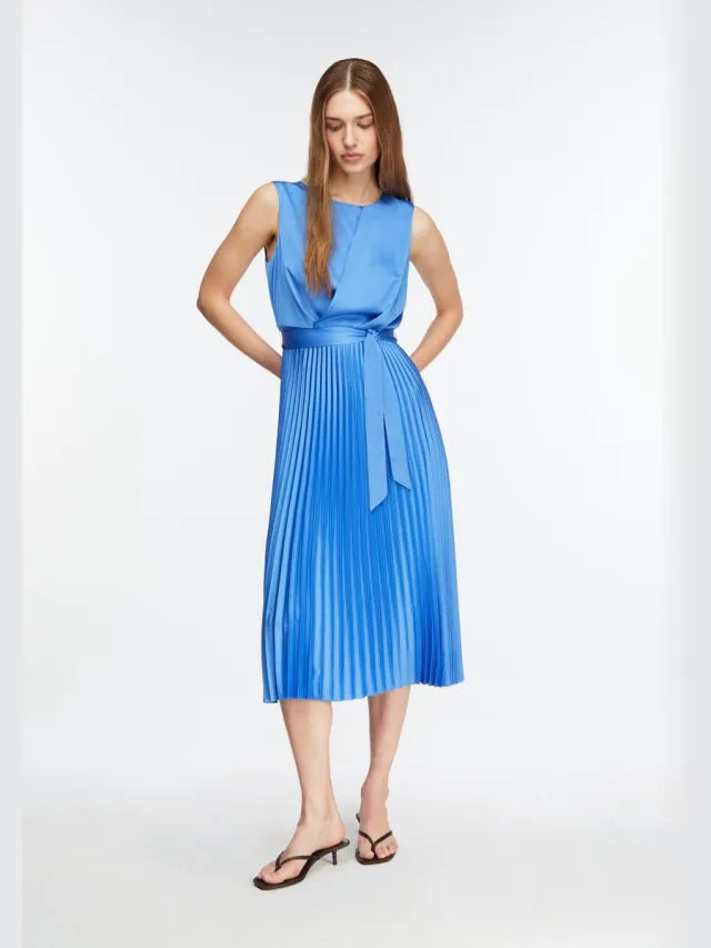 Comma Kleid koningsblauw