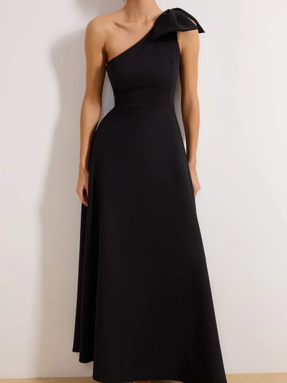 Trendyol TRENDYOLMİLLA Dames Zwart Effen Maxi Mouwloos Diploma-uitreiking / Gala A-lijn Avond & Gala Jurk, foto 2
