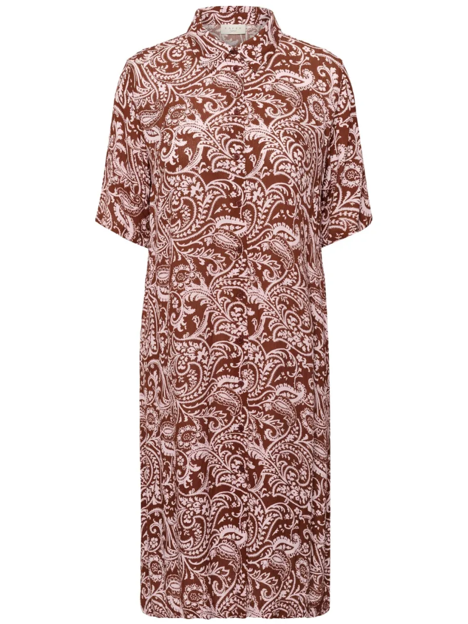 Kaffe Curve blousejurk met paisley print roodbruin, foto 2