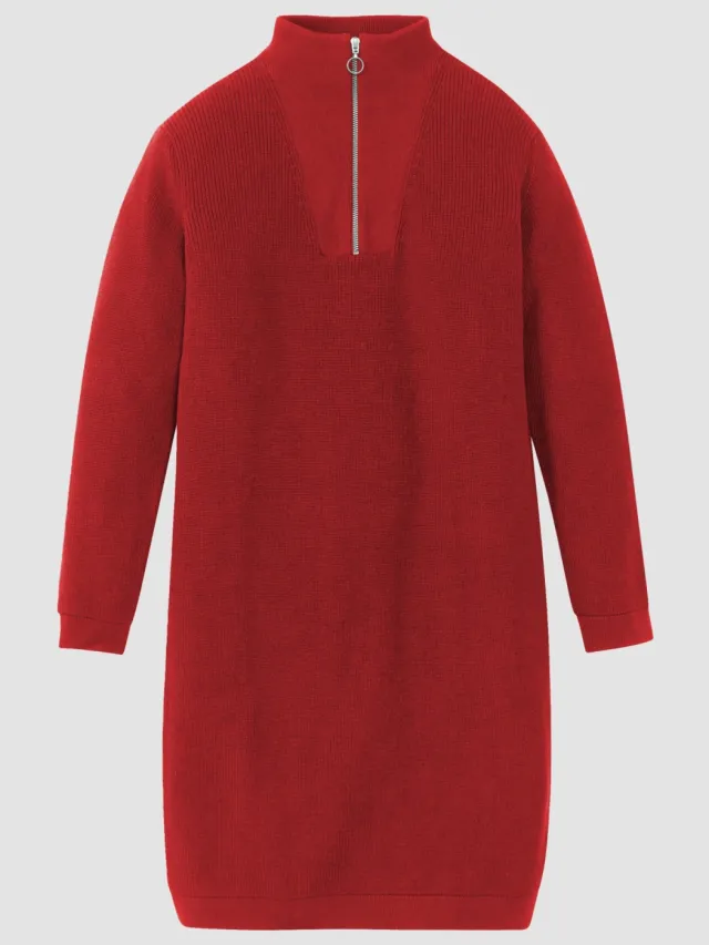 recolution dames vegan Jurk Stellera Signaalrood