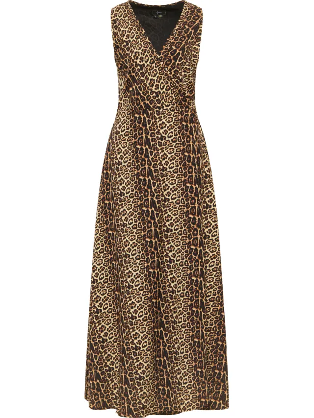 Faina Maxi-jurk met luipaardprint nelice Dames beige leo, foto 2