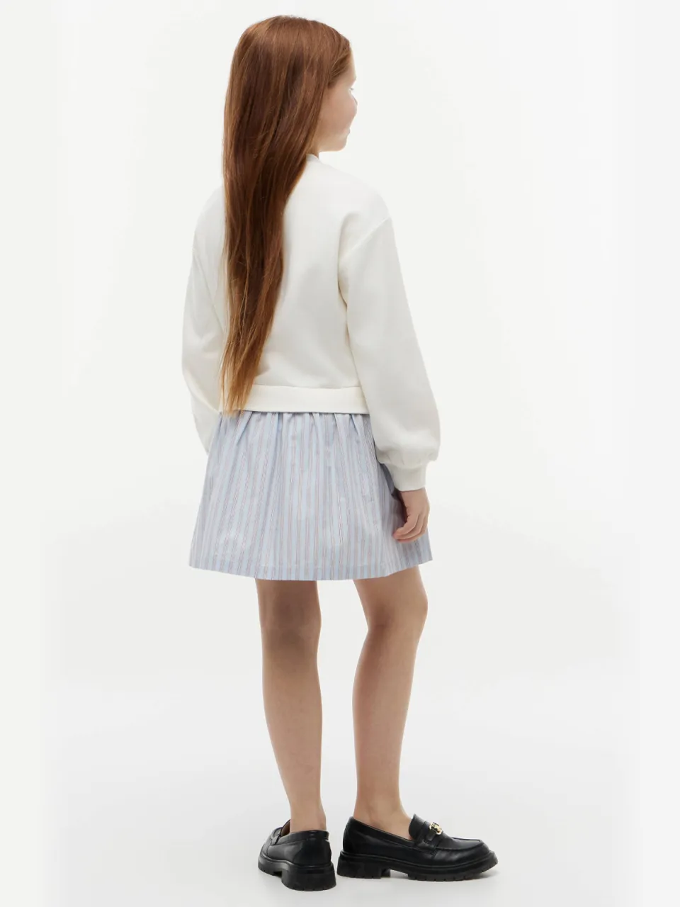 Tommy Hilfiger gestreepte korte jurk lichtblauw lichtblauw/wit, foto 2