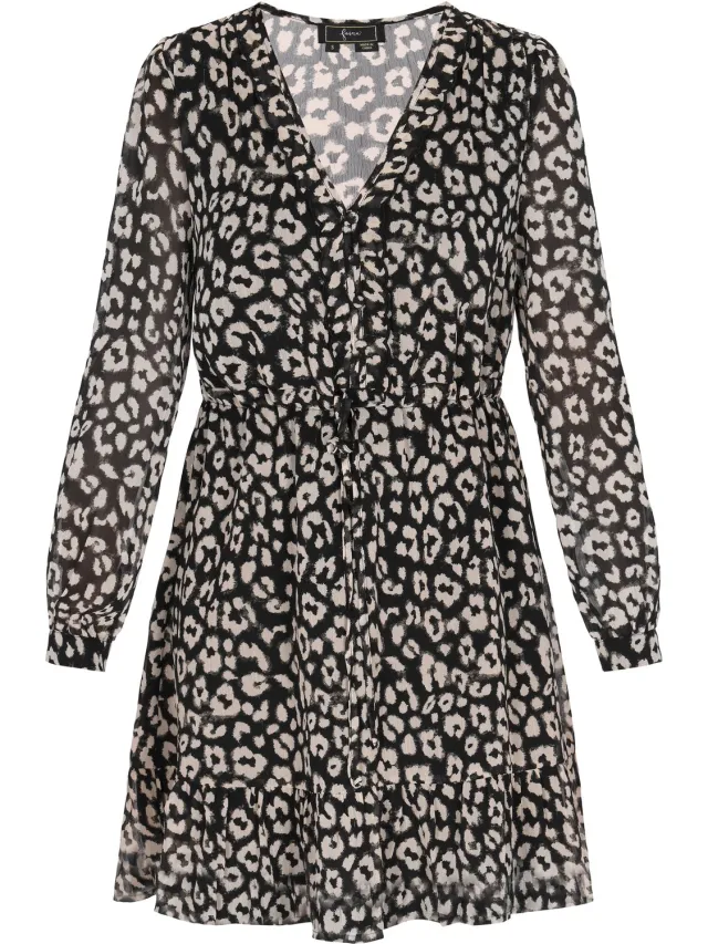 NAEMI Dress Offwhite Black
