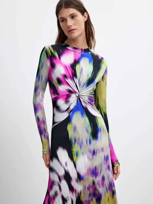 Desigual midi jurk met print - meerkleurig multi, foto 2