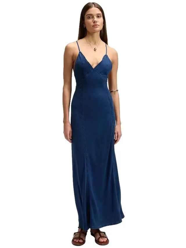 Lee 112378515 Lange Jurk Zonder Mouwen Blauw M Vrouw Frozen In Time