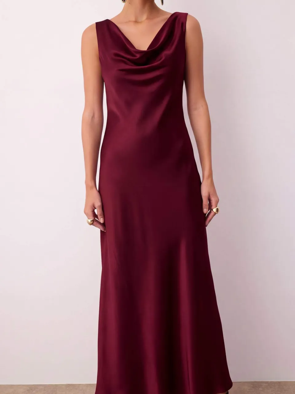 Trendyol TRENDYOLMİLLA Dames Rood Effen Maxi Mouwloos Stijlvol/Avond A-lijn Jurken