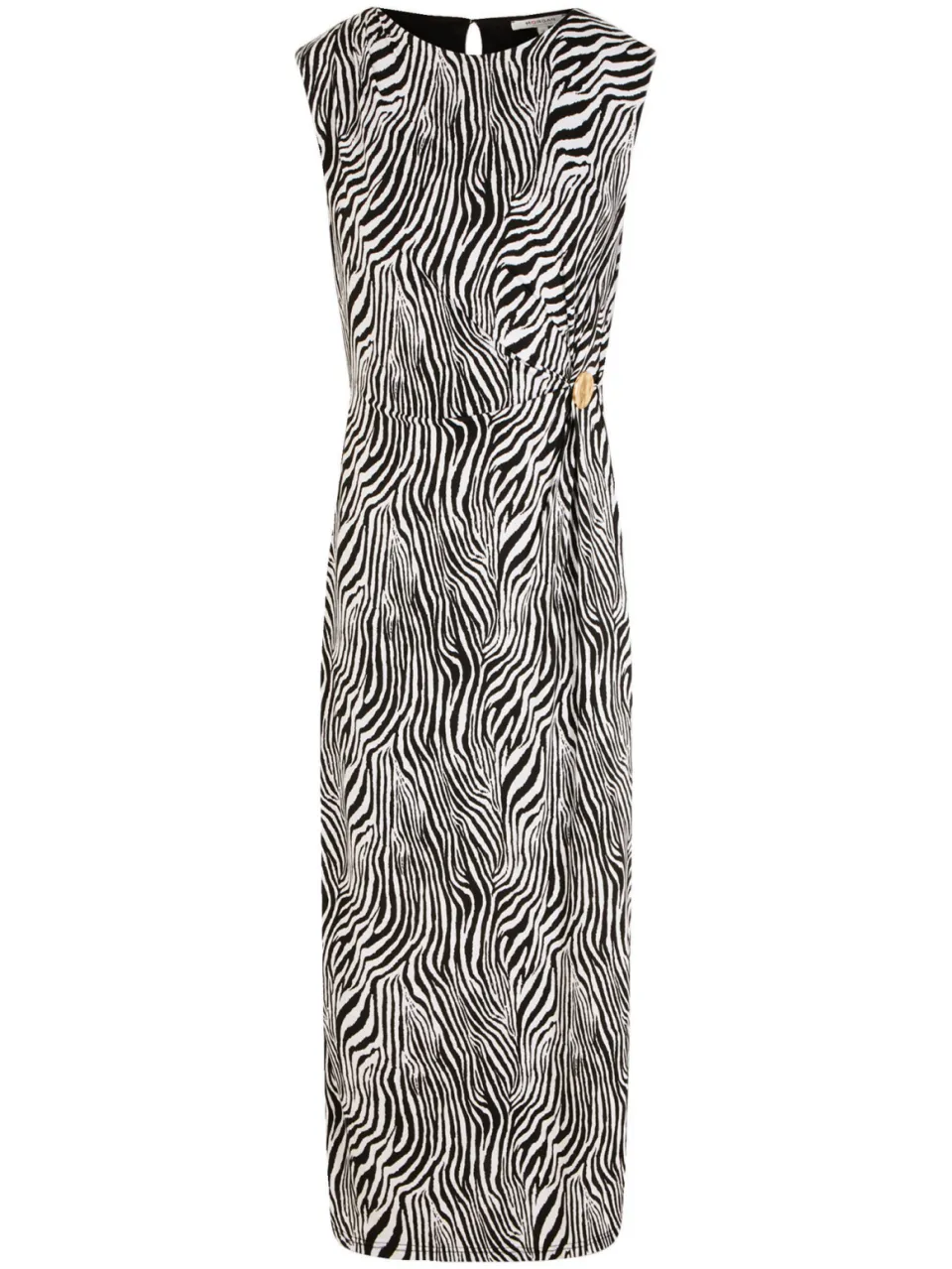 Morgan maxi jurk met zebraprint zwart, foto 2