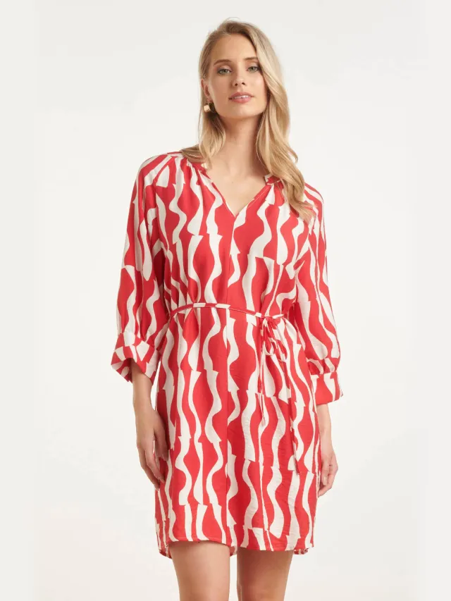 Smashed Lemon blousejurk rood