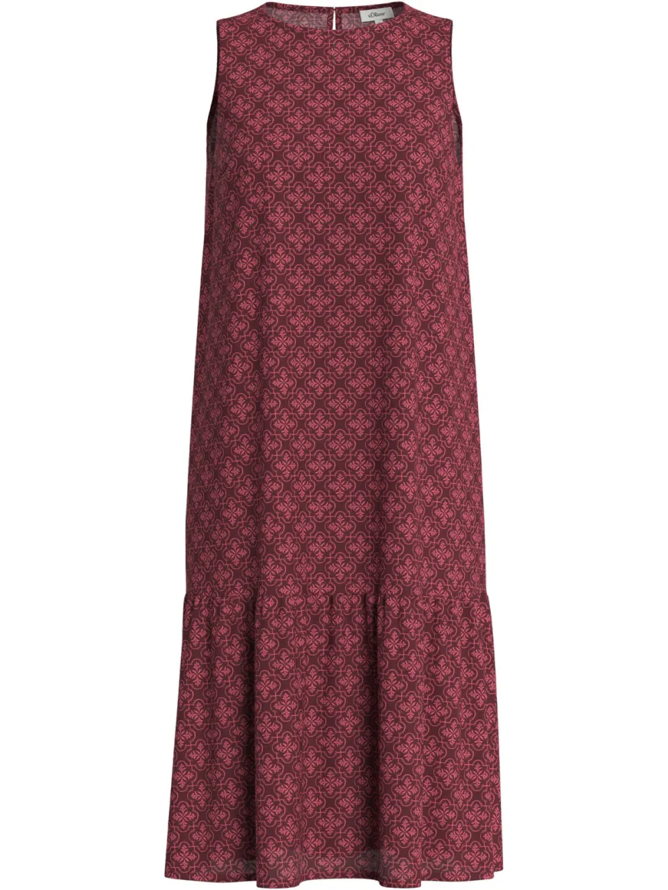 s.Oliver viscose midi jurk met print - rood, foto 2