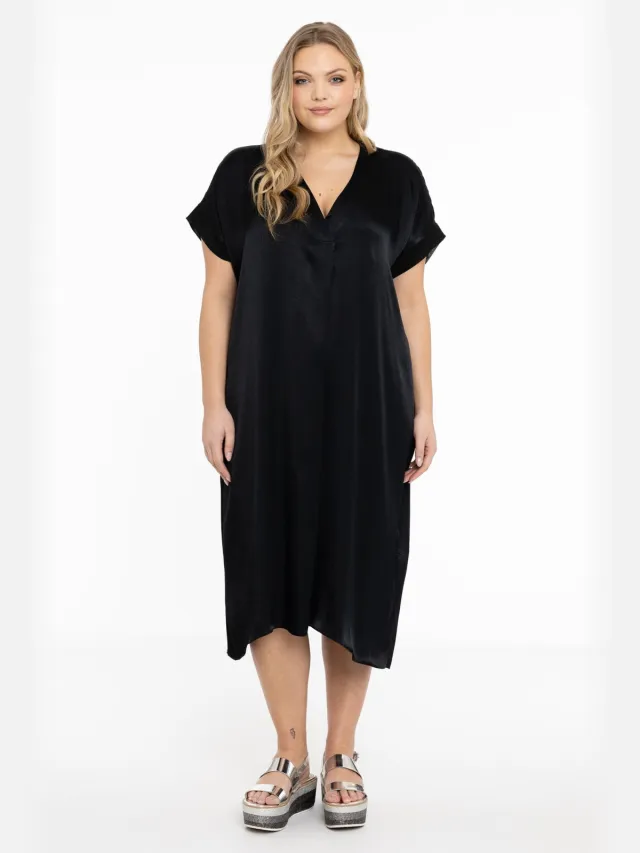 Yoek Kaftan-jurk V-hals | Zwart