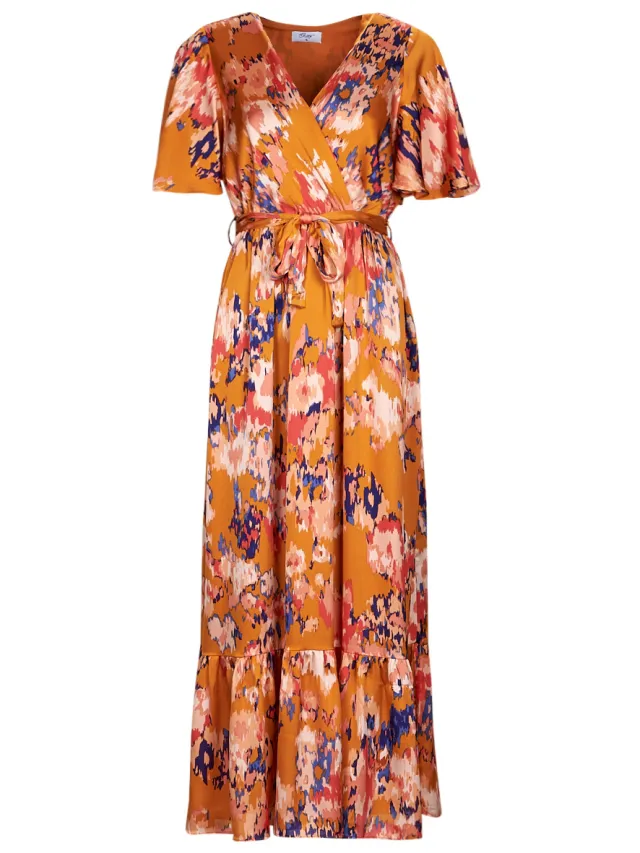 Betty London Lange Jurk Betty London ANYA Oranje