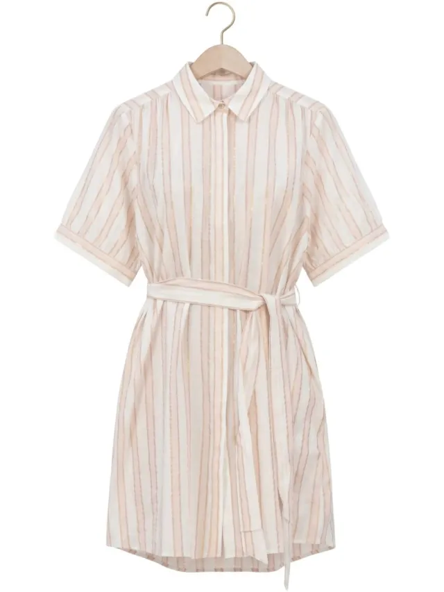 Minus Mspatricia Short Dress Dames - Jurk - Gebroken wit