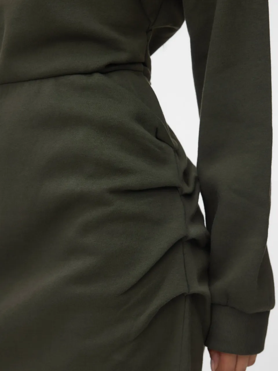 Vero Moda x Wehkamp midi sweatjurk - groen, foto 6