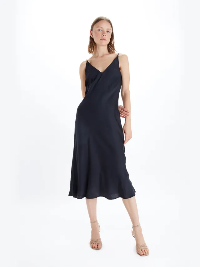 Neu Nomads dames vegan Slipdress Bias Zwart