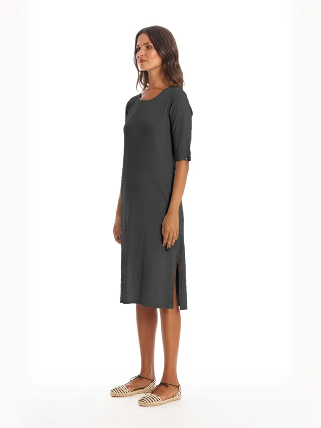 RAVENS VIEW IBIZA dames vegan Jurk Mia Antracietgrijs