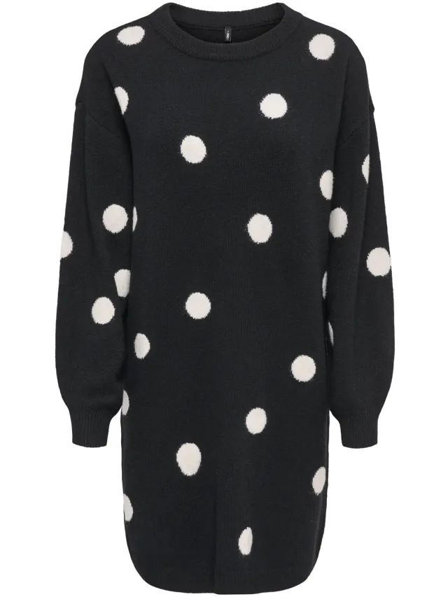 Only Gebreide jurk ONLAMY Midi-jurk Black 1