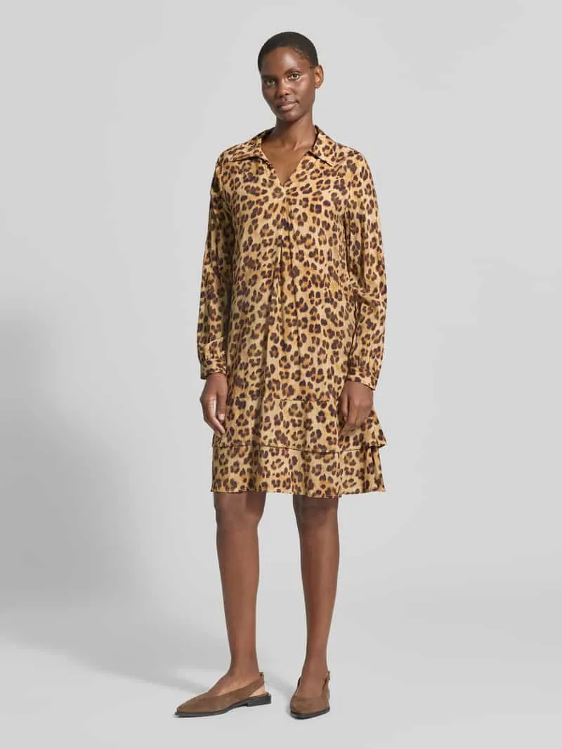 Emily Van den Bergh relaxed fit jurk van pure viscose Beige