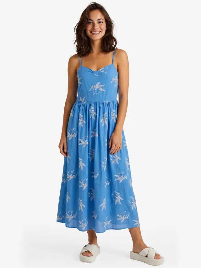 FLURESK zomerjurk blauw Blauw/ecru