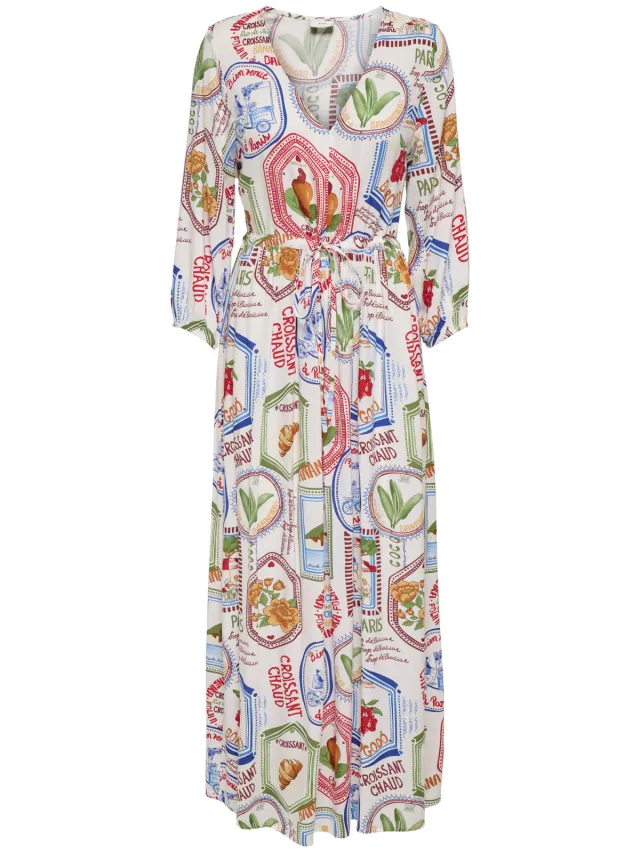 JDY maxi jurk ecru Ecru/multi