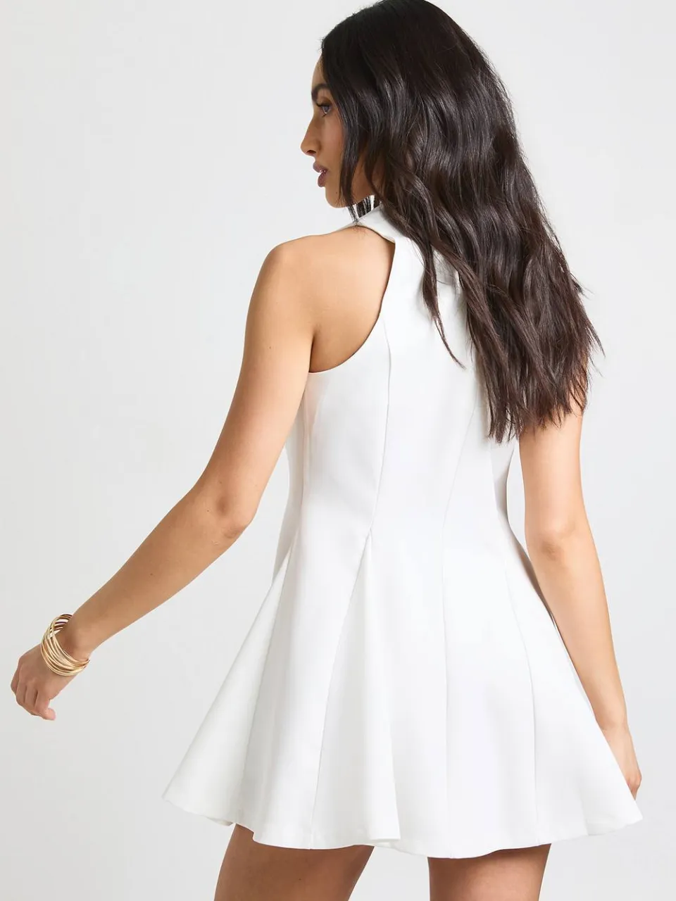 boohoo Dames Getailleerde Fit & Flare Blazerjurk ivoor, foto 2