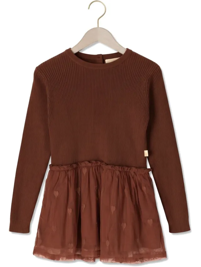 Ton & Ton Tavea jurk bruin