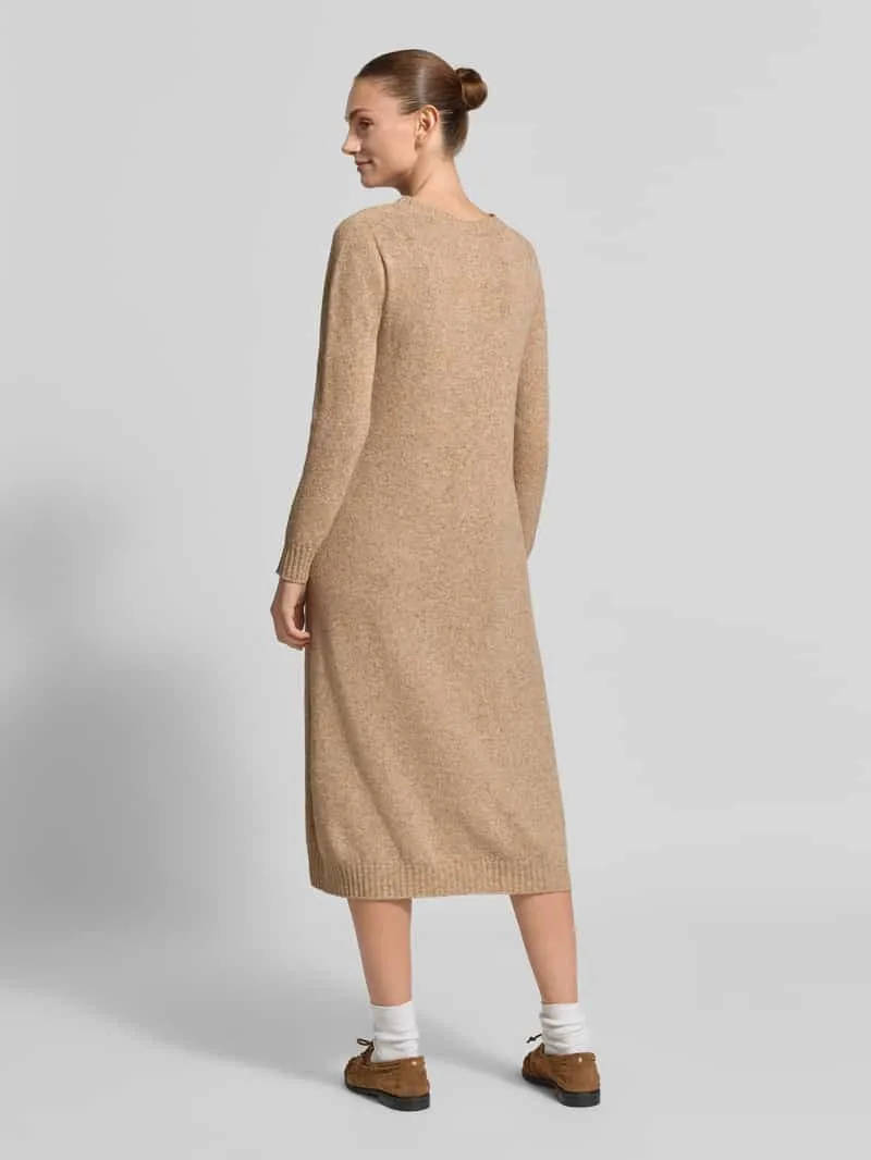 Max Mara Nauwsluitende vrijetijdsjurk van wolmix met zijde-aandeel model 'GOCCIA' taupe, foto 3