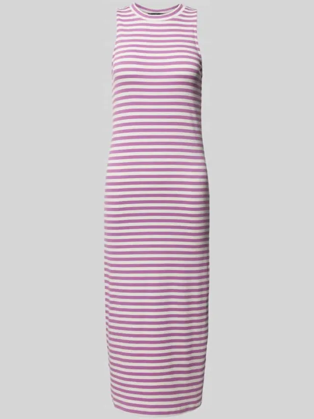 QS Midi-jurk met ronde hals Paars