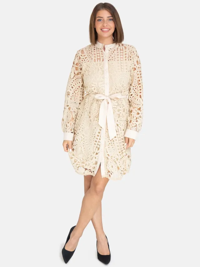 Elara Strickkleid Beige